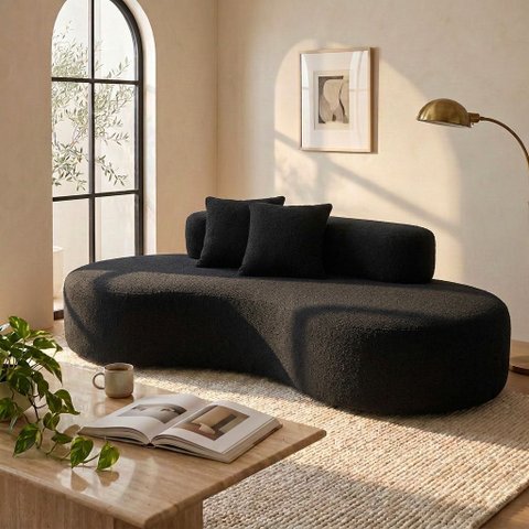 Sofá 3 Lugares na Caixa 180 cm Orgânico Arco Bouclê B05 - D'Rossi