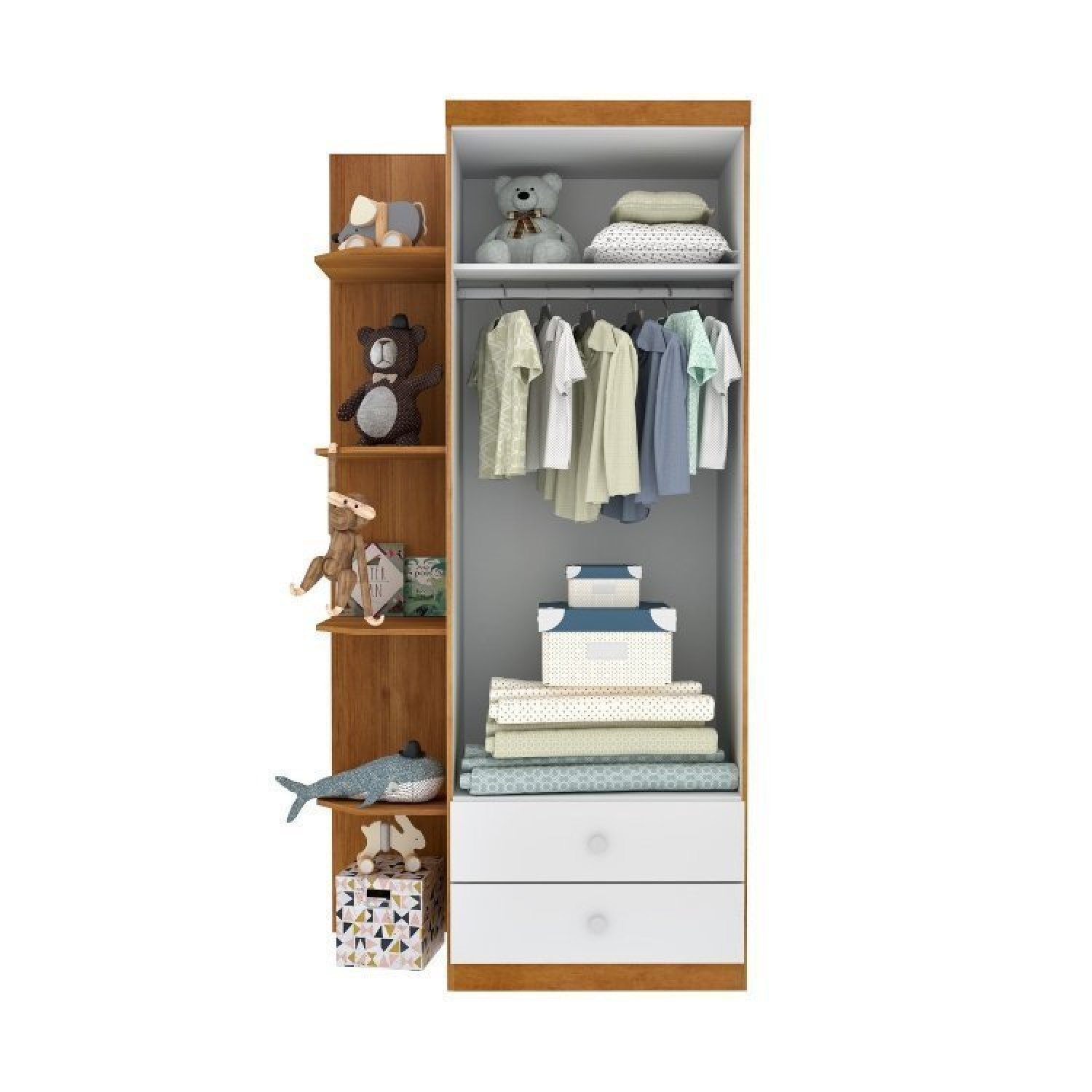 Quarto de Bebê Completo Berço Guarda Roupa 2 Portas Cômoda Doçura Tcil Móveis - 10