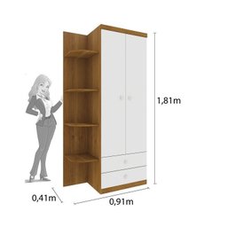 Quarto de Bebê Completo Berço Guarda Roupa 2 Portas Cômoda Doçura Tcil Móveis - 12