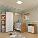 Ver imagem 1 de Quarto de Bebê Completo Berço Guarda Roupa 2 Portas Cômoda Doçura Tcil Móveis
