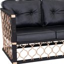 Ver imagem 4 de 2 Poltronas Namoradeira, Alumínio Corda Náutica Preta