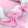 Ninho Bebê Redutor Trança Rosa Estampado Menina 3 Peças - 2