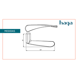 Jogo de Maçaneta Haga - Luna - M115 - Cr - 23639b - 2
