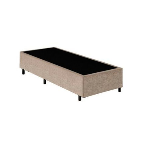 Cama Box Solteiro 78 Bege Suede - Santo Box