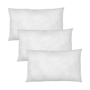 Kit 3 Refis Enchimento para Almofada em Fibra Siliconada 60x40 Cm