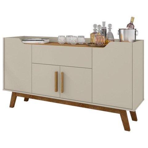 Balcão Aparador Buffet 4 Portas 1 Gaveta Future Off White Cinamomo Bechara