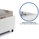 Ver mais imagens de Bicama Box Solteiro Courino Linho Branco 88x188 com Dois Colchões Airtech Molas Ensacadas Ortobom