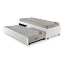 Ver imagem 1 de Bicama Box Solteiro Courino Linho Branco 88x188 com Dois Colchões Airtech Molas Ensacadas Ortobom