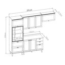 Ver imagem 4 de Cozinha Completa Luna 8 Portas 4 Gavetas 100% MDF Mint/Ébano - Genialflex