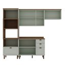 Ver imagem 3 de Cozinha Completa Luna 8 Portas 4 Gavetas 100% MDF Mint/Ébano - Genialflex