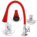 Ver imagem 1 de Torneira Quadrada Metal Gourmet Cozinha Mesa Bancada C Ducha:Preto