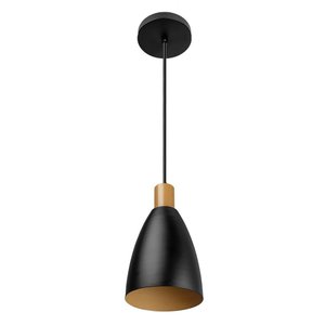 Blumenau Pendente Ceci Red Alum Ø150mm Interno Dourado Preto Liso Preto e Dourado