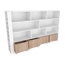 Ver imagem 1 de Organizador Infantil Nico com Baús e Porta Livros MDF 182cm Amadeirado Woodcore