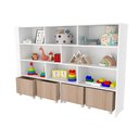 Ver imagem 6 de Organizador Infantil Nico com Baús e Porta Livros MDF 182cm Amadeirado Woodcore