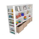 Ver imagem 4 de Organizador Infantil Nico com Baús e Porta Livros MDF 182cm Amadeirado Woodcore