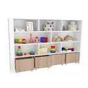 Ver imagem 5 de Organizador Infantil Nico com Baús e Porta Livros MDF 182cm Amadeirado Woodcore