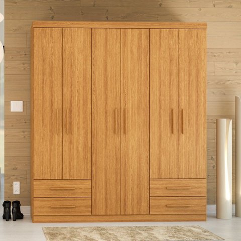 Guarda-roupa Casal 6 Portas 4 Gavetas Advantage