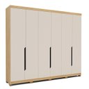 Ver imagem 2 de Roupeiro Barcelona MDF 6 Portas 270x235,5cm Carvalho/Off White 250708