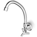 Ver imagem 1 de Torneira para Cozinha de Parede Bica Móvel com Arejador Zip Cromado Incepa Cód. B5005i9cr3