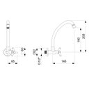 Ver imagem 3 de Torneira para Cozinha de Parede Bica Móvel com Arejador Zip Cromado Incepa Cód. B5005i9cr3