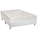 Ver imagem 1 de Cama Box com Auxiliar Casal Colchão Anatômico Castor Sleep Firme + Base Crc Courano White(138x188)