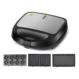Sanduicheira Grill 3 em 1 Multifuncional Waffle Donut 110v - 1