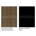 Ver imagem 4 de Mesa Madesa Retangular Tampo de Vidro 5275 Rustic/Preto Cor:Rustic/Preto