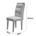 Ver imagem 4 de Mesa Olímpia 120cm Mdf Canto Reto Com 4 Cadeiras Carol