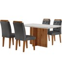 Ver imagem 6 de Mesa Olímpia 120cm Mdf Canto Reto Com 4 Cadeiras Carol