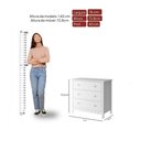 Ver imagem 2 de Conjunto Quarto Bebê Berço + Cômoda + Colchão Bbi-56 Dm-219 3 Gavetas MDP e MDF Branco Ditália
