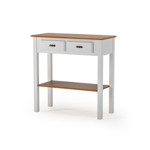 Aparador 2 Gavetas Clássico Pequeno MDF Montado Ecomem Prateleira Branco - Imbuia