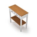 Ver imagem 3 de Aparador 2 Gavetas Clássico Pequeno MDF Montado Ecomem Prateleira Branco - Imbuia