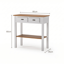 Ver imagem 4 de Aparador 2 Gavetas Clássico Pequeno MDF Montado Ecomem Prateleira Branco - Imbuia