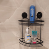 Suporte Porta Shampoo Preto com Ventosa Duplo Cantoneira Para Banheiro Faciliti - 2