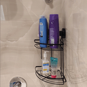 Ver imagem 5 de Suporte Porta Shampoo Preto com Ventosa Duplo Cantoneira Para Banheiro Faciliti