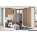 Ver imagem 5 de Guarda Roupa Closet de Quarto de Canto Oblíquo Seletto Mc06 C/ 2 Portas e 3 Gavetas C/ Espelho