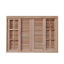 Ver imagem 1 de Janela de Madeira Veneziana 140x100cm 6 Folhas Rodam Eucalipto