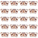 Ver imagem 1 de Kit De 20 Conjuntos De Mesa Dobrável 70x70 Com 2 Cadeiras Imbuia Cor: Marrom