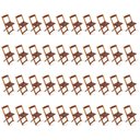 Ver imagem 6 de Kit De 20 Conjuntos De Mesa Dobrável 70x70 Com 2 Cadeiras Imbuia Cor: Marrom