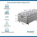 Ver mais imagens de Conjunto Box Solteiro Mola Ensacada Probel Sigma Plus (88x188x50cm)