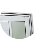 Ver imagem 3 de Porta Pivotante Alumínio Lambril Miraggio c/Puxador D.Branco 100 Brimak