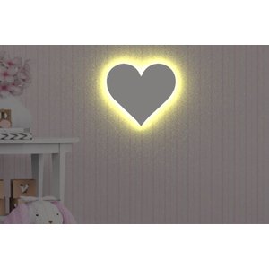 Coração Luminoso Decorativo em luz de led - BRANCO QUENTE (AMARELADO)