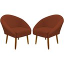 Ver imagem 1 de Kit 2 Poltronas Decorativa para Sala Recepção Manicure Consultório Stella Suede