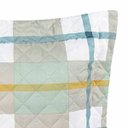 Ver imagem 2 de Kit Cobre Leito Colcha Belle Casal Padrão Estampado Dupla Face 400 Fios 3 Peças Grid Verde