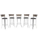 Ver imagem 1 de Banqueta Bistro para Bar, Cozinha, Balcão em Alumínio e Fibra Tc Zanutto 5 Unidades Capuccino