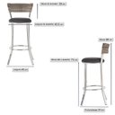 Ver imagem 2 de Banqueta Bistro para Bar, Cozinha, Balcão em Alumínio e Fibra Tc Zanutto 5 Unidades Capuccino