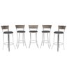 Banqueta Bistro para Bar, Cozinha, Balcão em Alumínio e Fibra Tc Zanutto 5 Unidades Capuccino - 1