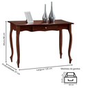 Ver imagem 5 de Aparador Meyer para Sala com Pés Luiz Xv e 1 Gaveta - Castanho Envelhecido