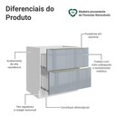 Ver imagem 3 de Balcão de Cozinha 80 cm 2 Gavetas (sem Tampo) Branco/Cinza Lux Madesa