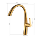 Ver mais imagens de Torneira Monocomando Dourada Gold Ducha Extensível Spray Chuveirinho Luxo Cozinha Área Gourmet Inova